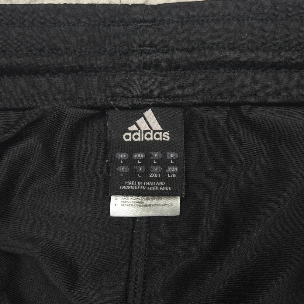 Adidas 3-Stripes Track Pants Men's Large Black White Excellent Pre-Owned
